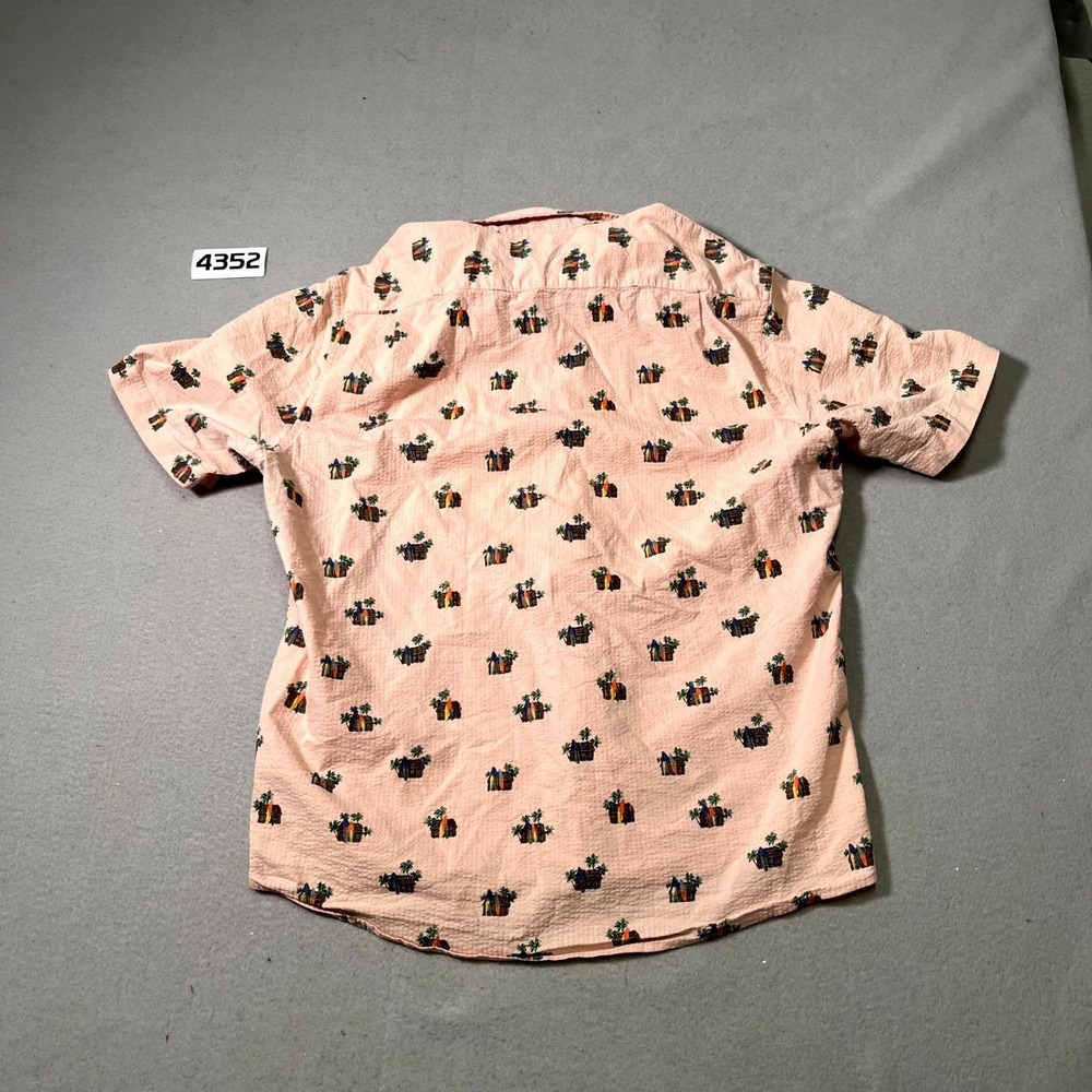 Tailor Vintage Luxe Performance Shirt Men Large Pink Seersucker Surf Hut Stretch - Picture 6 of 7
